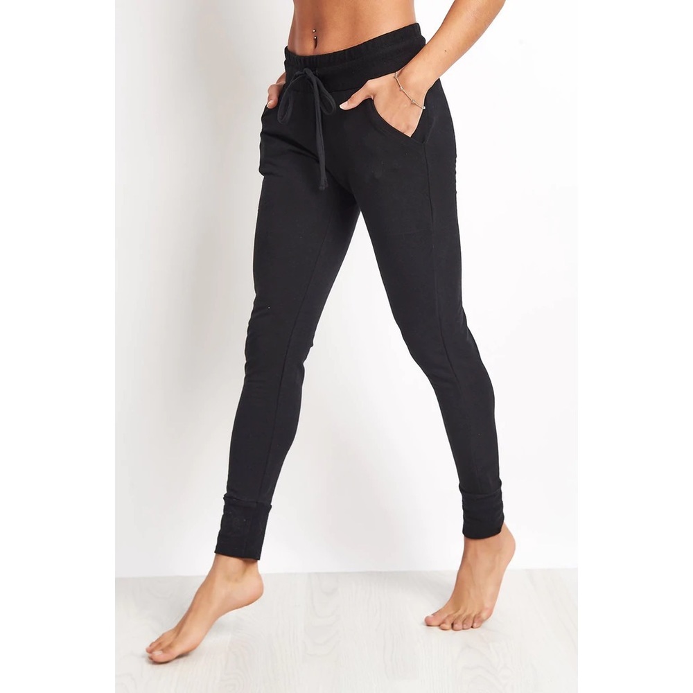 Free People Movement Black Sunny Drawstring Sweatpants Joggers